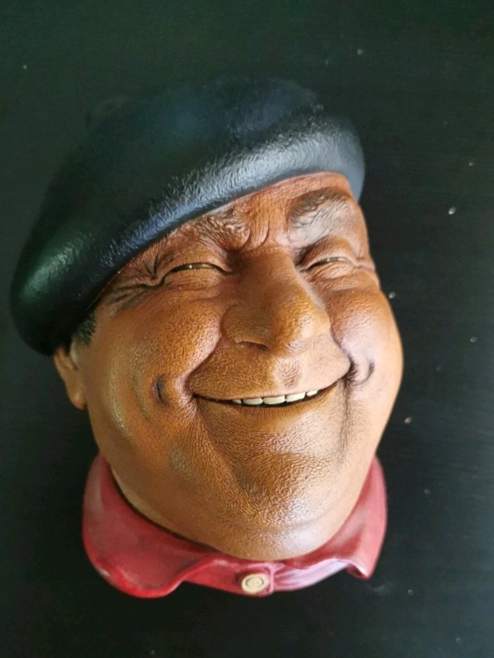 Bossons Chalkware Head "Pierre" Wall Hanging Figurine 1971 Made In England‎